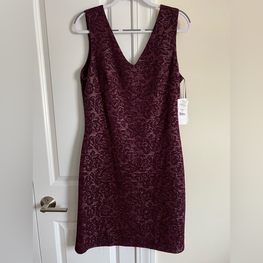 BNWT Donna Rico Cocktail Dress Size 12 Wine Burgundy